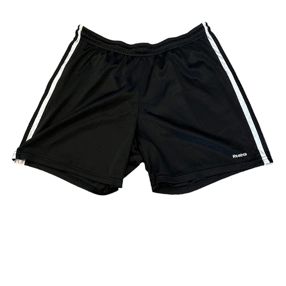 REEBOK Black Net Elastic Waist Loose Fit Casual Athletic Short M